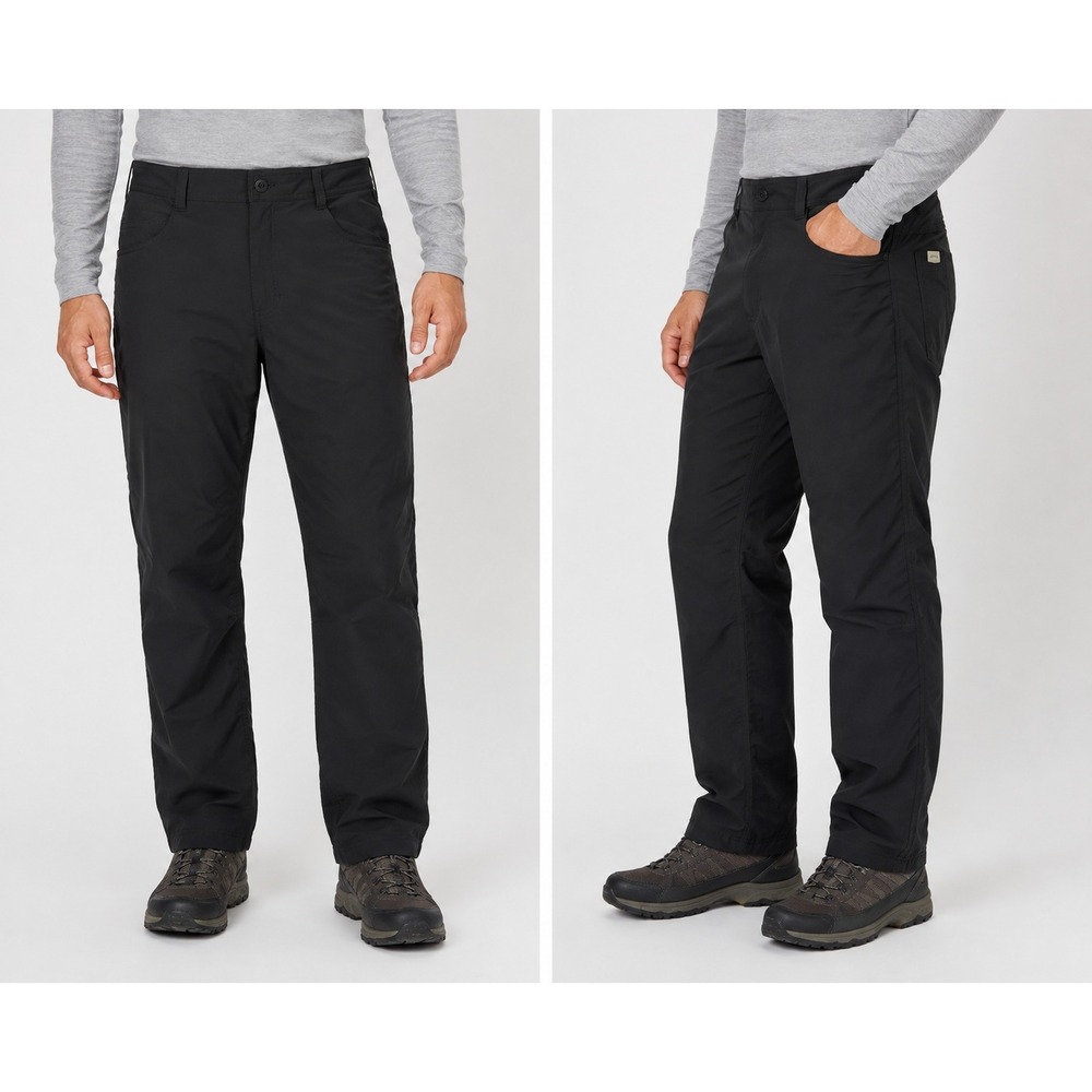 Orvis Mens Fleece Lined Outdoor Pants 38x30 Gray Nylon Stretch Hiking Trousers